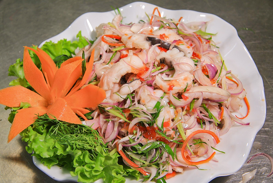 Cá trộn hành tím